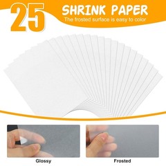 7.9 x 5.7-inch Shrink Art Paper – 25 Sheets for Creative DIY Accessories