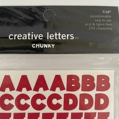 Lot 2 Making Memories 7/16” Chunky Red Wagon Creative Letters Alphabet Stickers