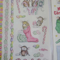 House Mouse & Friends Christmas Holiday Themed Stickers x2 New