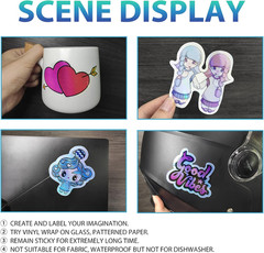 Clear Holographic Sticker Paper for Ink Jet & Laser Printer 20 Sheets Printable