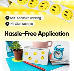 1000PCS Yellow Smiley Face Stickers 1 Inch – Bulk Happy Face Stickers for Cla…