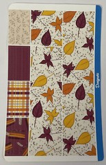 FALL LEAVES Sticker(23pc)Autumn •Planner•Calendar•Journaling •Border•Plaid•Tree•