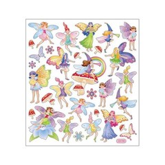 Scrapbooking Crafts Stickers Fairy Fantasy Fairies Wings Horn Rainbow Flowers