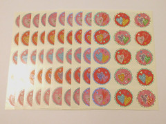 Mrs. Grossman’s Stickers Lot of 10 Sheets ~Sparkle Heart Seals~ Valentine 2013