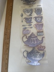 Teapot Sticker ROLL NRN Designs Scrapbook Stickers Tea Time, Teapots, Spoons