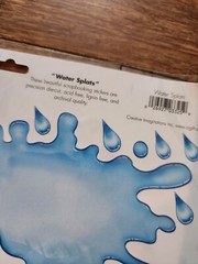 Creative Imaginations Stickers – Water Splats Drops Rain – Retired, New #17