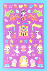 Vintage Princess Castle Cupcakes Dragons Unicorns Sweet Treats Sticker Sheet