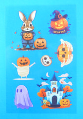 Halloween Clear Decal Sticker Sheet Style 7 Jack o Lanterns