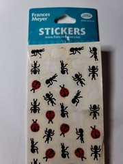 VTG FMI Frances Meyer 1 Sticker Sheet Garden Insects 2 sheets 739 Ants Ladybugs