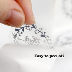 Holographic Clear Thank You Stickers Roll for Small Business 6 Different Designs