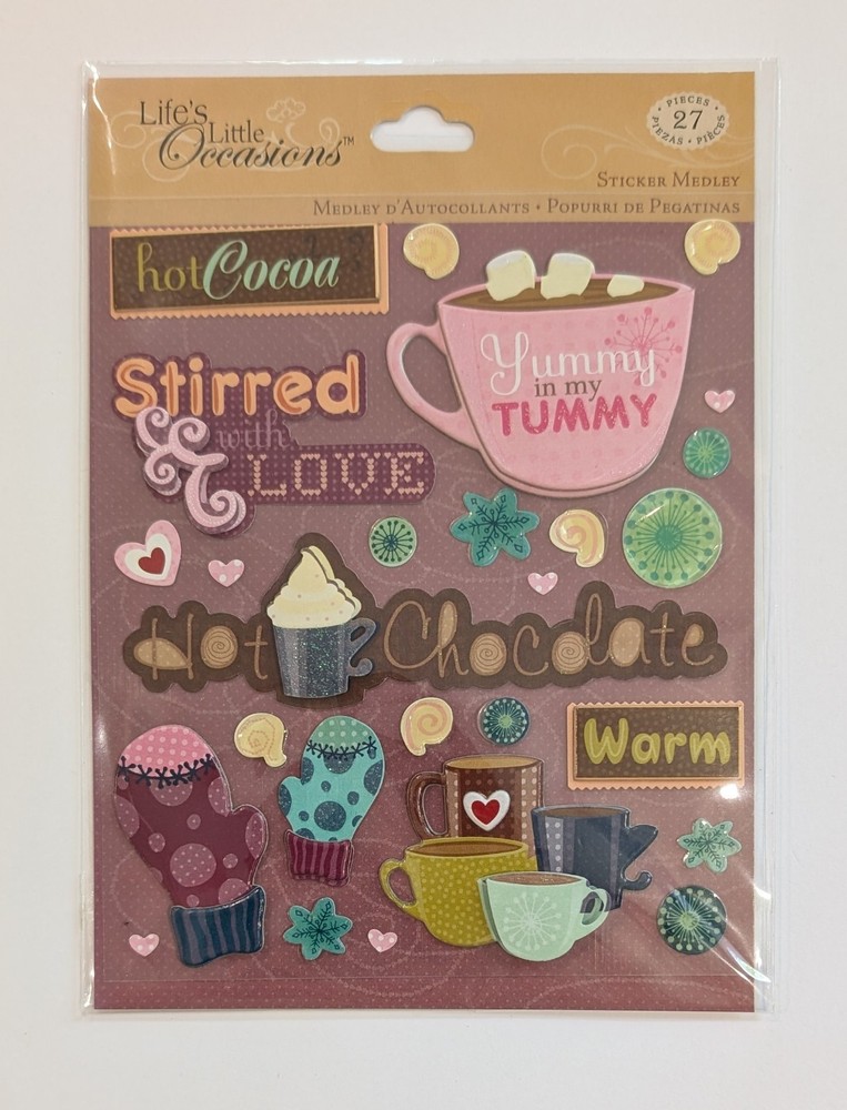 Hot Chocolate Cocoa Drink Scrapbooking Stickers By Life’s Little Occasions RARE