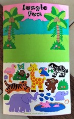 Lot SANDYLION Exotic Safari Animal Stickers: Elephants, Tigers, Zebras, Giraffes