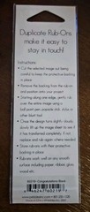 Pebbles Inc. Duplicate Rub-Ons ~ Black ~ congratulations ~ Scrapbooking Crafts