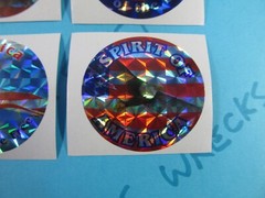 Prismatic Patriot American Flag Round Sticker Mod Lot Of 6