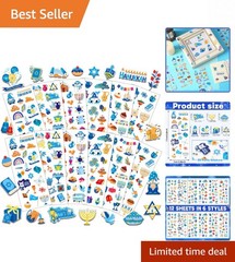 Happy Hanukkah Foam Stickers – 120 Unique 3D Designs for Crafts & Decor