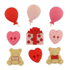 Buttons Galore 50+ Assorted ROMANCE Theme Buttons for Sewing & Crafts