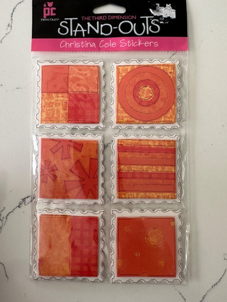 Provo Craft The Third Dimension Stand-Outs Christina Cole Stickers 6PC Scrapbook