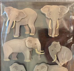 3 Packs SAFARI ANIMAL STICKERS ~ 23pc – NEW Dbl Layer Stickers -Scrapbooking