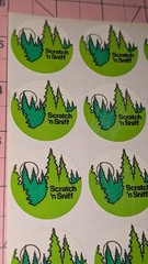 Vintage Stickers Scratch N Sniff Matte 3M Pine Trees Sheet READ