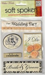 MAMBI Soft Spoken Walter Knabe 3D Stickers WEDDING Theme 93935 Fast FREE Ship!