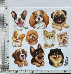 Violette Stickers Fuzzy Puppy Dogs Pals Craft Planner Supply Scrapbook