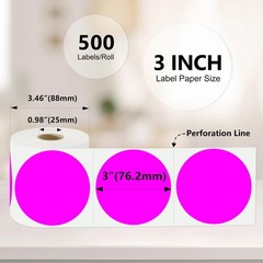 3 X 3 Inch Color Coding Dot Labels Circle Thermal Printable Waterproof Round …