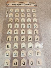 Sticko/Rebecca Sower’s Nostalgiques Tea Stained Tag Alphabet Stickers