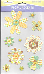 Flowers Patterned Accents Orange Green Brown Blue Tan Miss Elizabeth’s Die-cuts