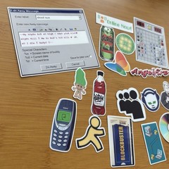 Retro Y2K Millennial Internet Icon Sticker Pack, 90s Kids, Waterproof Vinyl