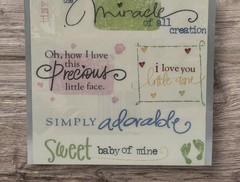 Deja Views Baby My Little One Wonderful Words Scrapbooking Stickers NEW