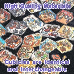 10 Sets Big Size DIY 3D Sticker Scene Collection Book Isometric Miniature Cozy R