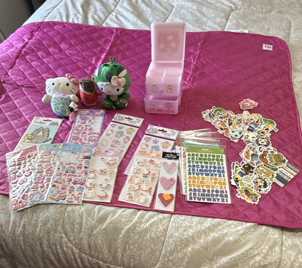 Sanrio Pusheen Dimensional Scrapbooking Sticker Lot, Multicolor Kawaii Alphabet