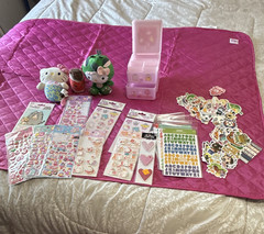 Sanrio Pusheen Dimensional Scrapbooking Sticker Lot, Multicolor Kawaii Alphabet