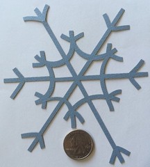 BLUE SNOWFLAKE LG. WHIMSY Laser Die-Cuts(1pc)Deluxe Cuts•Winter•Snow •Holiday••