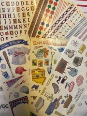 New vintage LOT of 10 sheets of (6 x 12″) STICKERS sandylion psx me mybideas