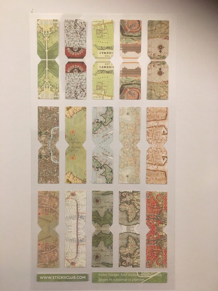Stickii Club sticker sheet Map Page Tabs Brand New 2023