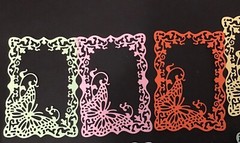 Butterfly frame die cut embellishments 6 pcs 3-7/8″ x 2-3/4” Scrapbook Cards