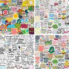 300Pcs Positive Motivational Vinyl Stickers for Water Bottles Laptop DIY