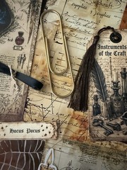 Witchy Junk Journal Kit Ephemera Pack Halloween Gothic Dark Academia 101 Pc
