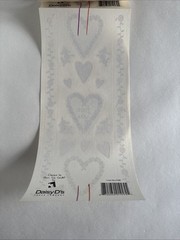 I Love You Sticker ROLL Daisy D’s Scrapbook Stickers Heart Flowers Pink Border