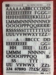 4 Letraset INSTANT LETTERING Transfer Letters 60 pt & 72pt Palatino Semi-Bold 5