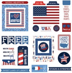 Scrapbooking Crafts Die Cuts Land Of The Free Patriotic America Flag July 4th
