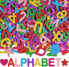 784 Pcs Foam Letter Stickers Glitter, Self-Adhesive Glitter Alphabet Stickers 1