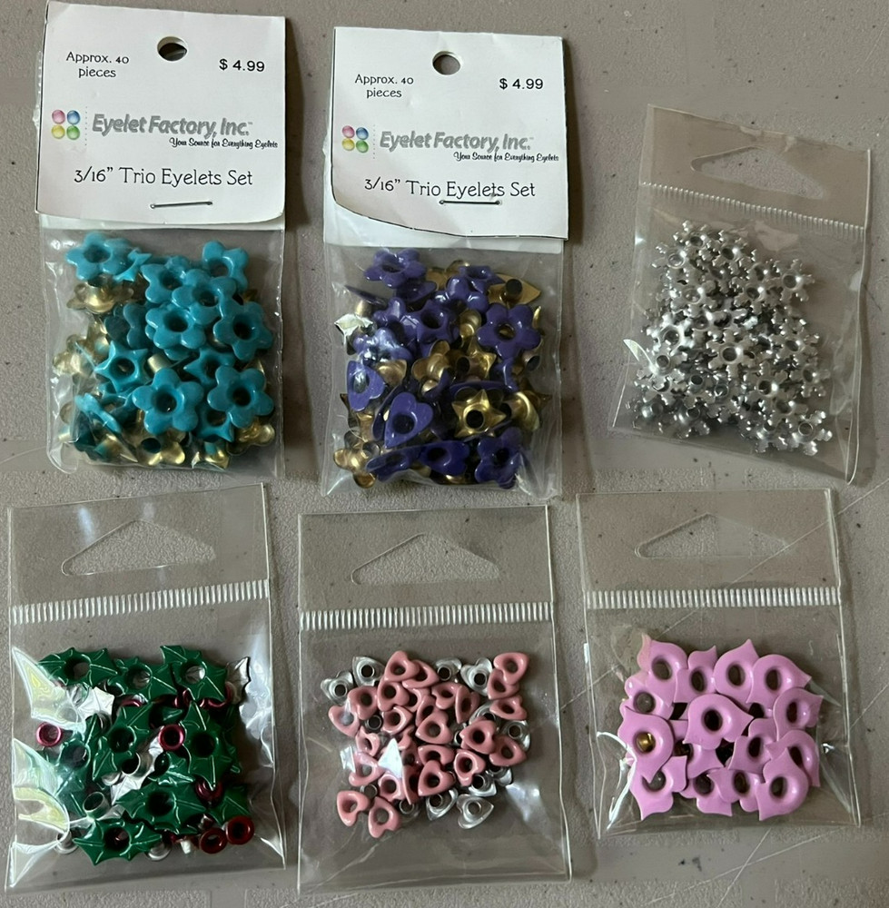 Eyelet Factory Eyelets various styles and colors YOU PICK