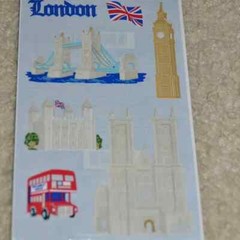 VINTAGE Mrs GROSSMANS Grossman’s LONDON ENGLAND TRAVEL SCRAPBOOK CRAFT STICKERS
