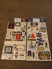 Crafts 13″ Chipboard Stickers Lot 8 Little Boy Theme Play Explore Pirates Dinos