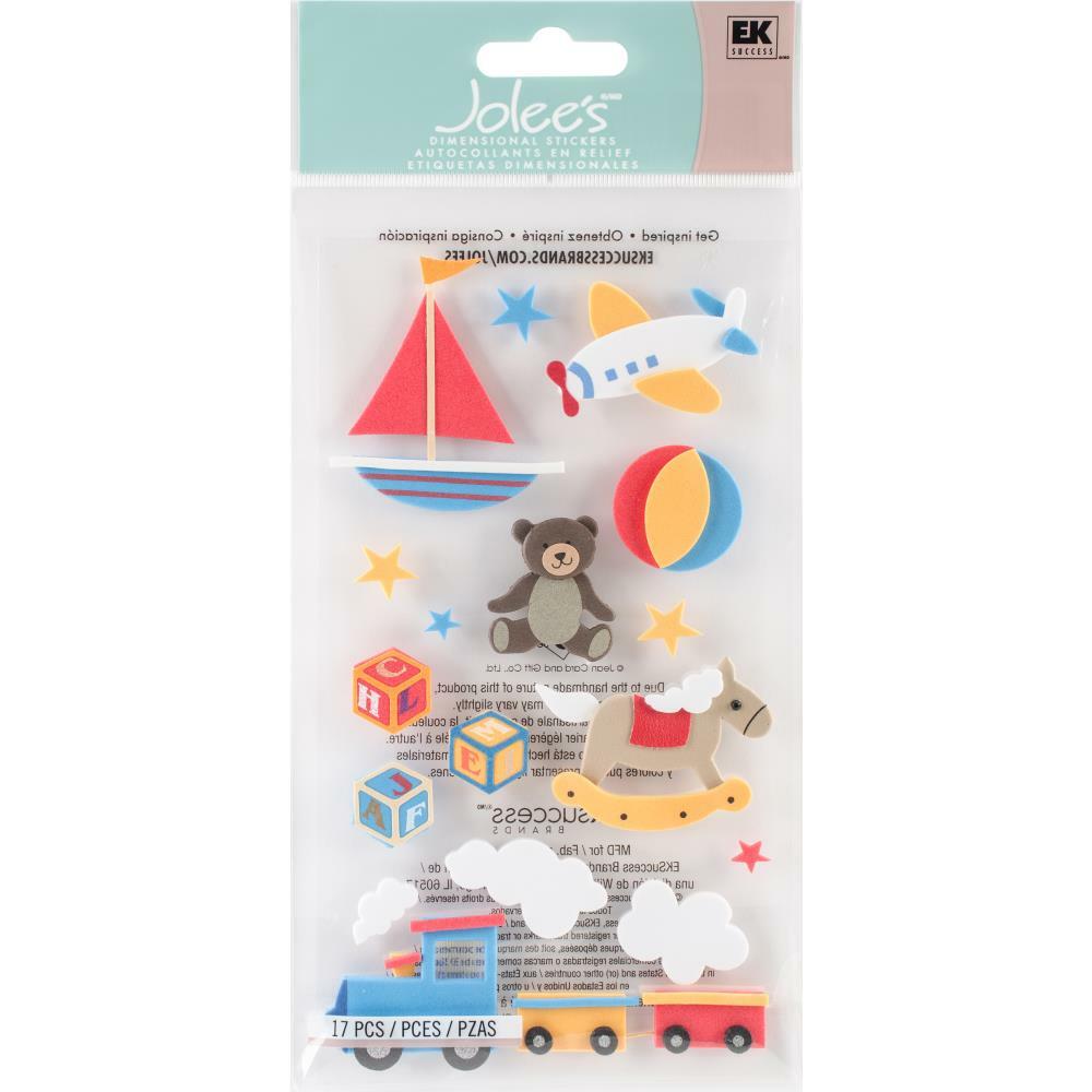 TOUCH OF JOLEE’S DIMENSIONAL STICKER – BABY TOYS – Train, Plain, Teddy Bear