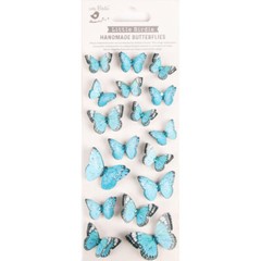 Little Birdie Handmade 3D Jewel Butterfly Stickers 17pc package Blue CR93995