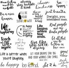 300Pcs Positive Motivational Vinyl Stickers for Water Bottles Laptop DIY