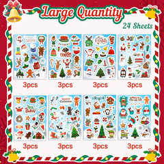 Christmas Stickers, Christmas Crafts Stickers, 432 PCS Self-Adhesive Winter Holi